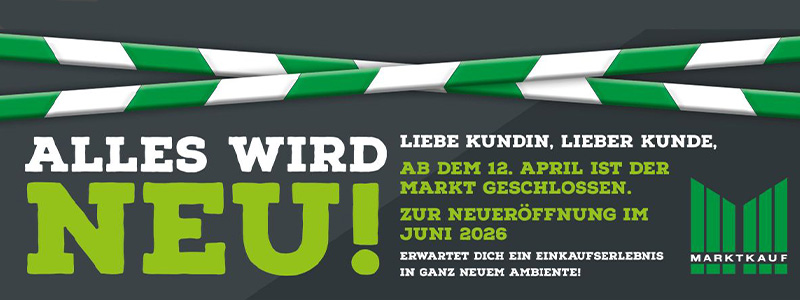 Ab dem 12. April ist der Markt geschlossen!